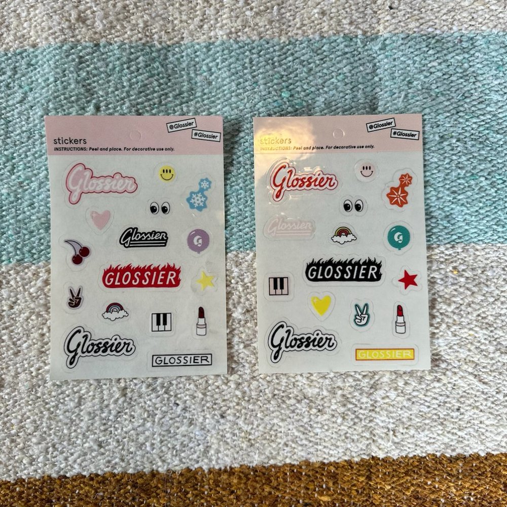 GLOSSIER OG STICKER SHEETS set of 2